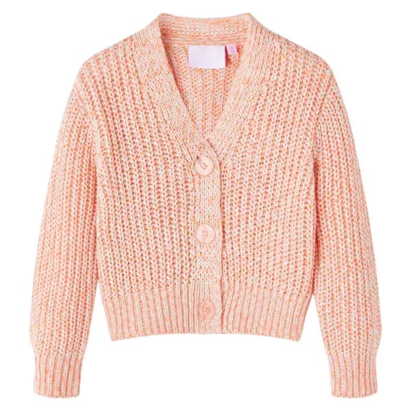 vidaXL Cardigan for barn strikket blandet rosa 128