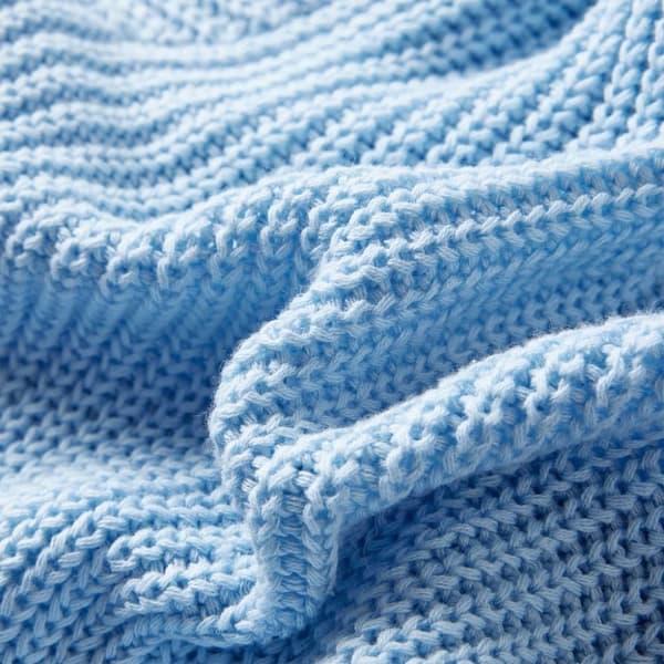 vidaXL Cardigan for barn strikket blå 116