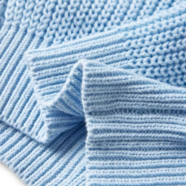 vidaXL Strikket cardigan til børn str. 128 blå
