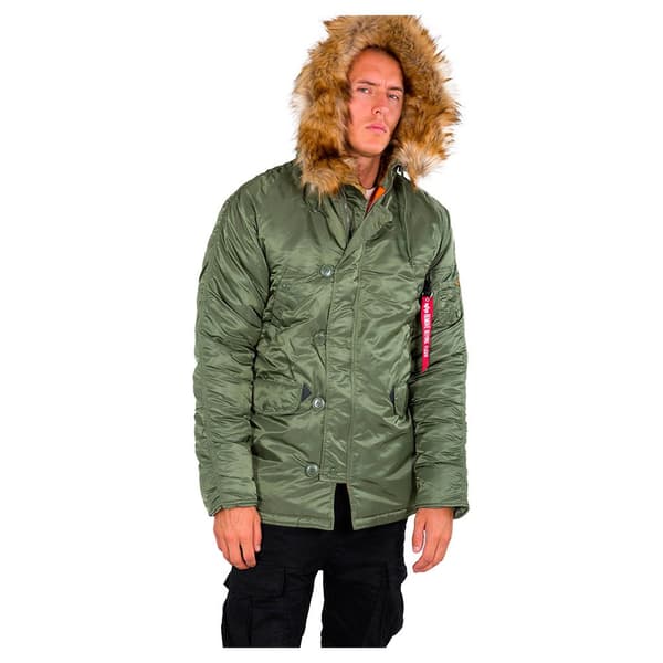 Alpha Industries Frakke N-3b Vf59 Grøn XL Mand