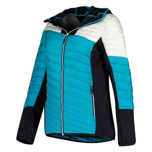 Cmp Jakke Hybrid Fix Hood 32z4526 Blå XL Kvinde