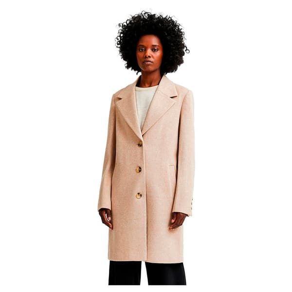 Selected Uld Frakke New Sasja Beige 38 Kvinde