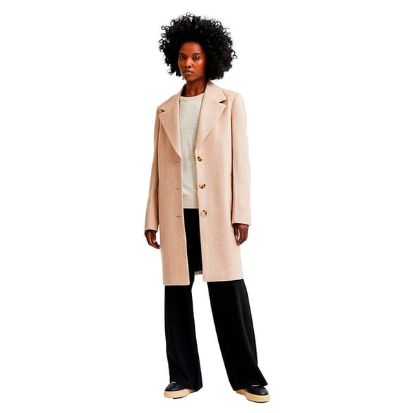 Selected Uld Frakke New Sasja Beige 38 Kvinde