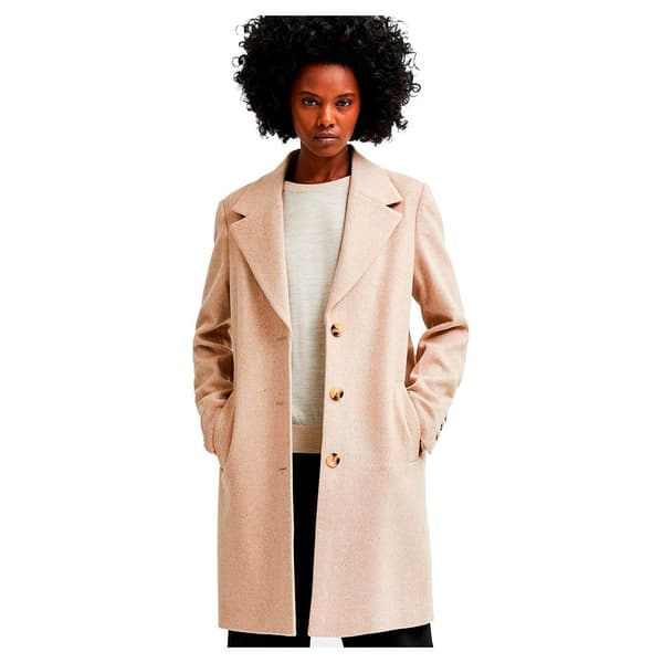 Selected Uld Frakke New Sasja Beige 38 Kvinde