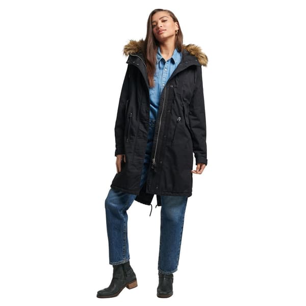 Superdry Jacka Authentic Military Svart 2XS Kvinna