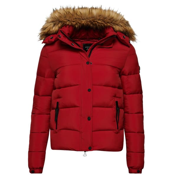 Superdry Takki Vintage Hooded Mid Layer Short Punainen XS Nainen
