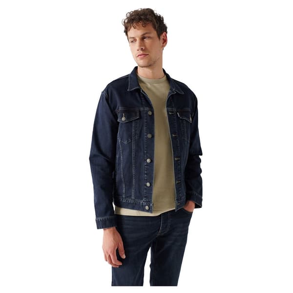 Salsa Jeans Jakke S-activ Regular Fit Blå L Mand