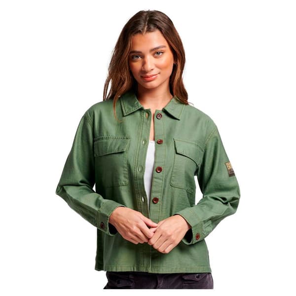 Superdry Overshirt Embellished Military Grøn S Kvinde