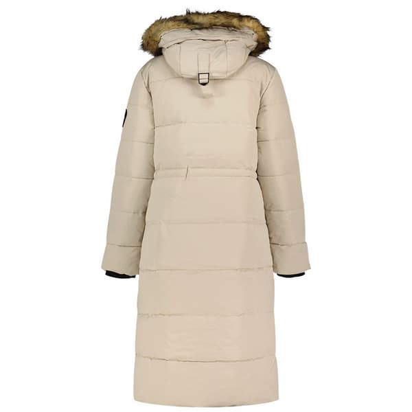 Superdry Pufferjacka Everest Longline Beige S Kvinna
