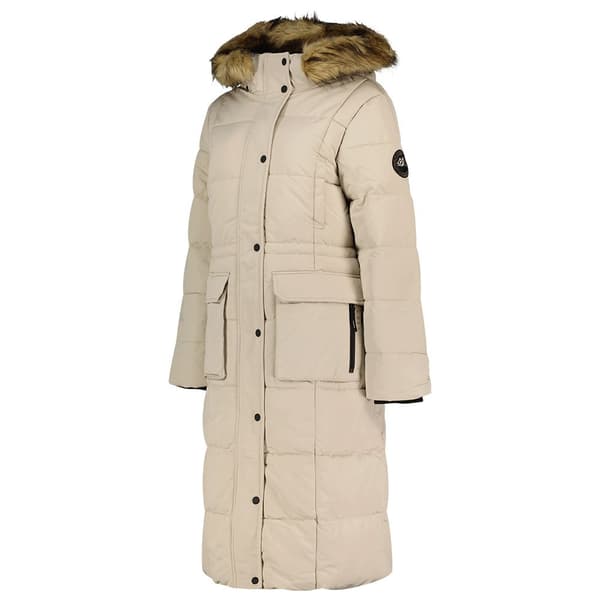 Superdry Pufferjacka Everest Longline Beige S Kvinna