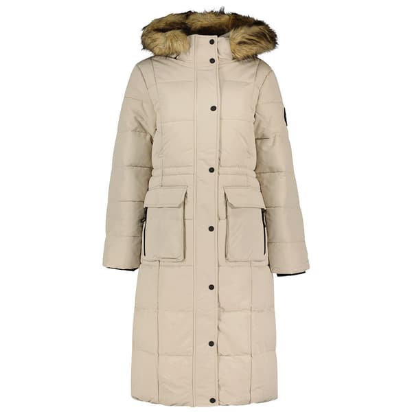 Superdry Pufferjacka Everest Longline Beige S Kvinna