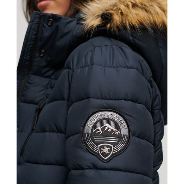 Superdry Pufferjacka Fuji Longline Blå S Kvinna