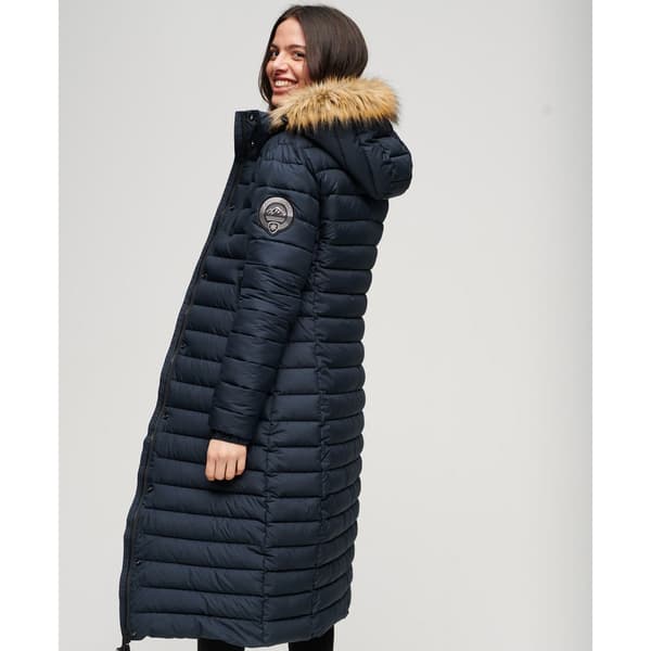 Superdry Pufferjacka Fuji Longline Blå S Kvinna