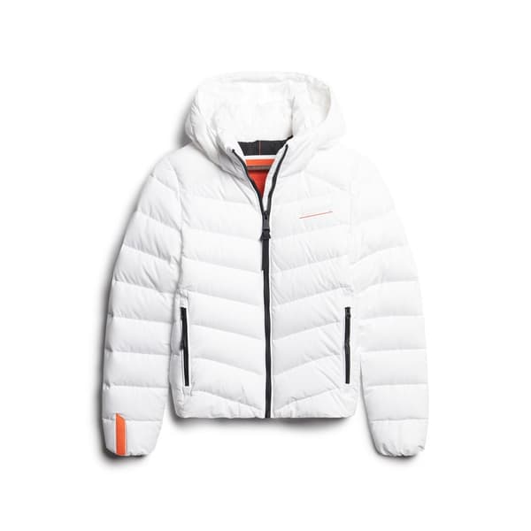 Superdry Vadderad Jacka Microfibre Vit XS Kvinna