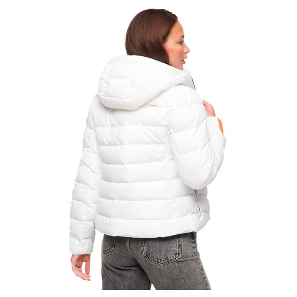 Superdry Vadderad Jacka Microfibre Vit XS Kvinna