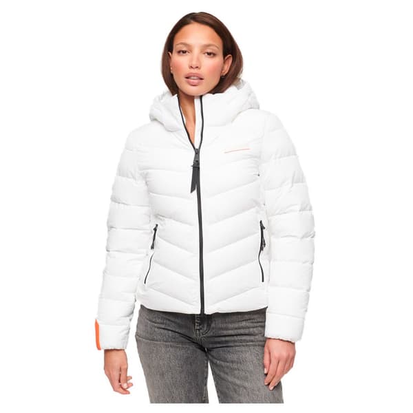 Superdry Vadderad Jacka Microfibre Vit XS Kvinna