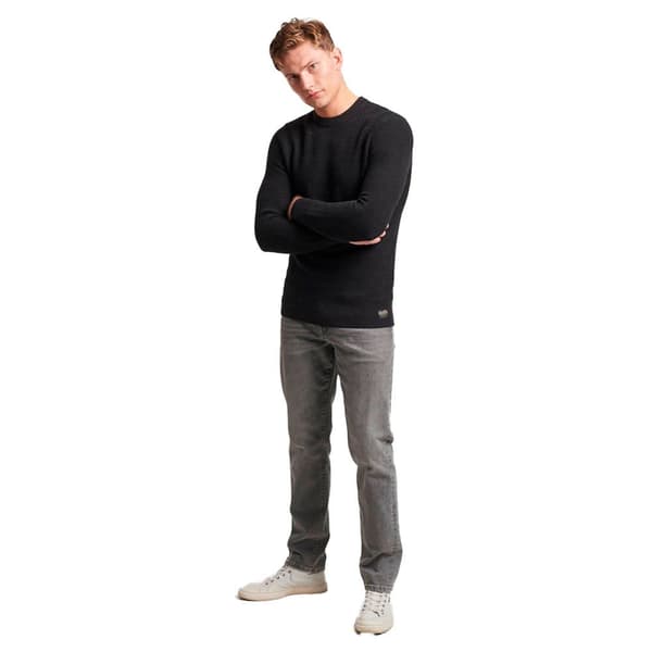Superdry Tröja Med Rund Hals Textured Svart XL Man