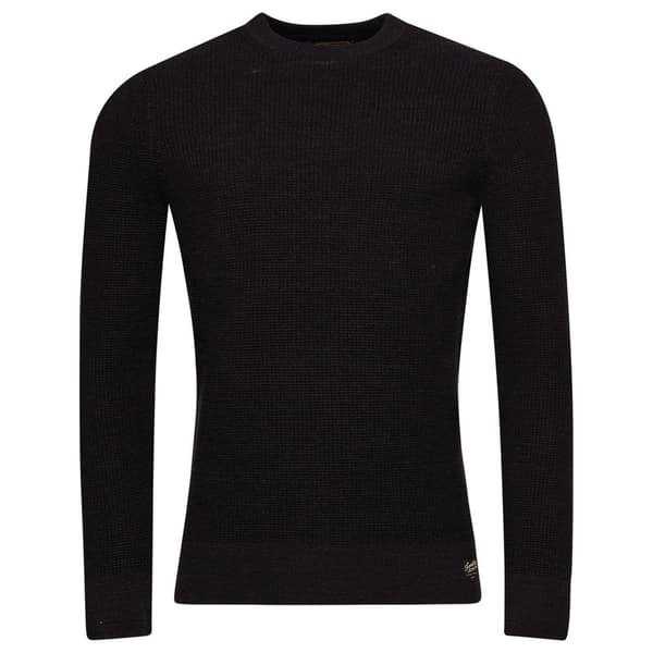 Superdry Tröja Med Rund Hals Textured Svart XL Man