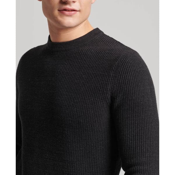 Superdry Tröja Med Rund Hals Textured Svart XL Man
