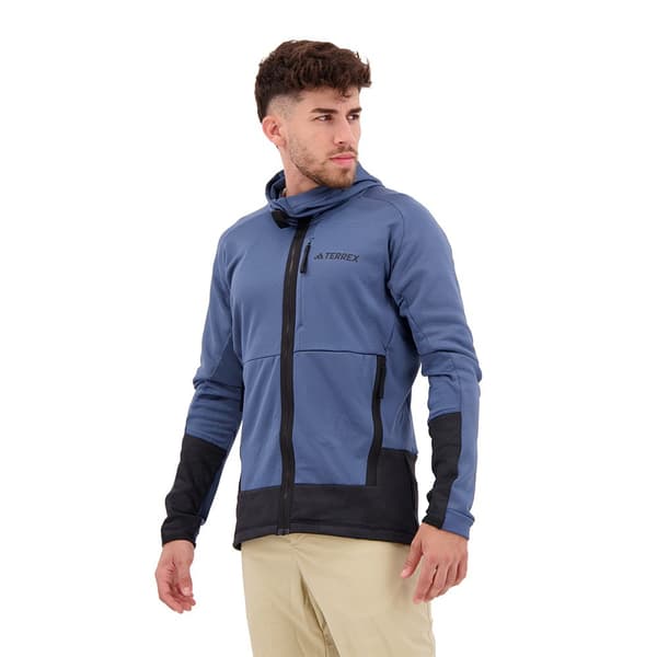 Adidas Fleece Med Fuld Lynlås Tx Flooce Blå S Mand