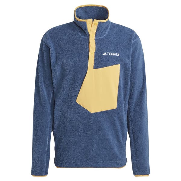 Adidas Fleece Med Fuld Lynlås Organiser Xploric High-pile-fleece Pullover Blå L Mand