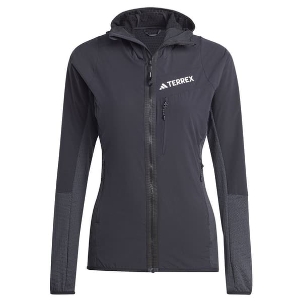 Adidas Täysin Vetoketjullinen Fleece Terrex Techrock Wind Fleece Harmaa L Nainen