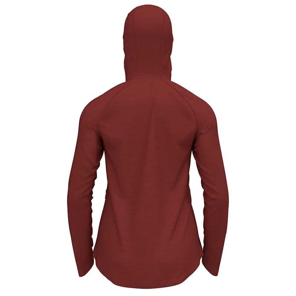 Odlo Full Dragkedja Fleece Ascent Pw 220 Röd S Kvinna