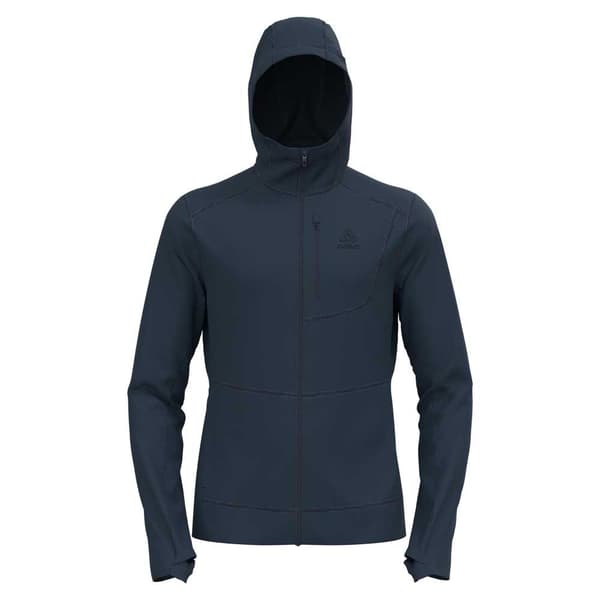 Odlo Fleece Med Fuld Lynlås Performance Wool Blå M Mand