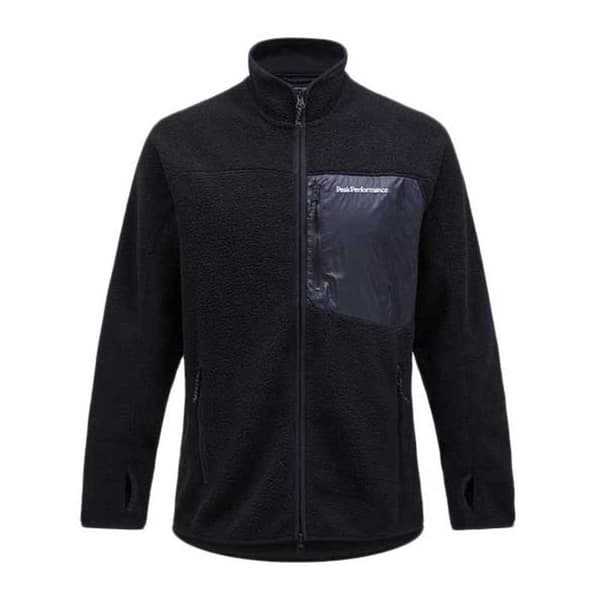 Peak Performance Full Dragkedja Fleece Pile Svart M Man