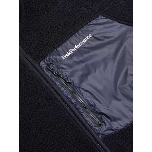 Peak Performance Full Dragkedja Fleece Pile Svart M Man