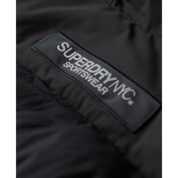 Superdry Parkas City Padded Hooded Wind Svart XS Kvinna