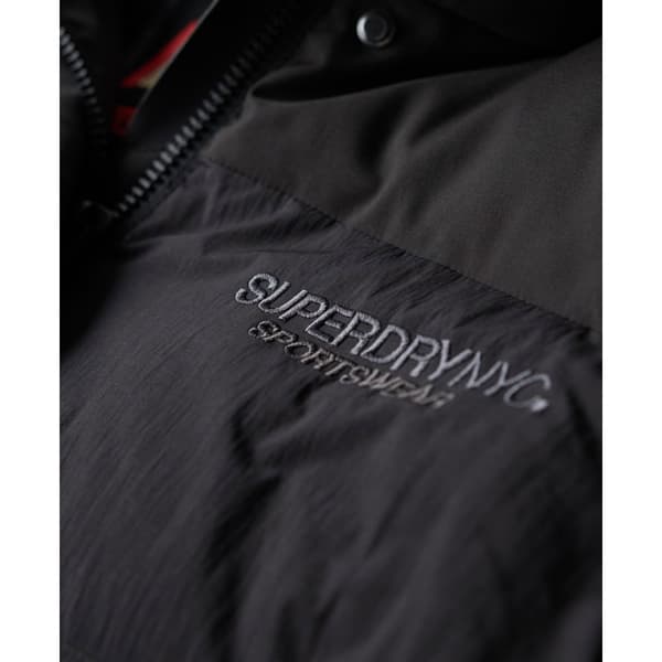 Superdry Parkas City Padded Hooded Wind Svart XS Kvinna