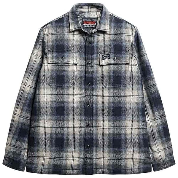 Superdry Överskjorta Wool Miller Blå M Man