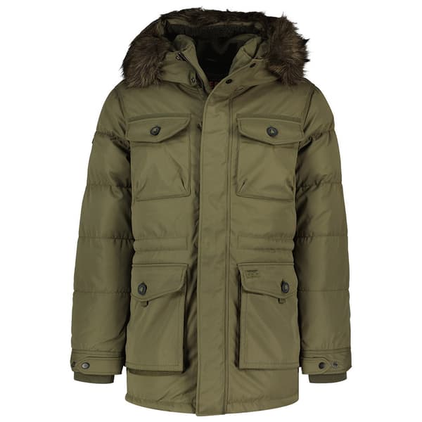 Superdry Parkas Chinook Faux Fur Grönt M Man
