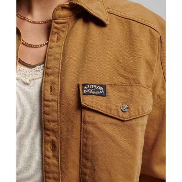 Superdry Överskjorta Denim Brun S Kvinna