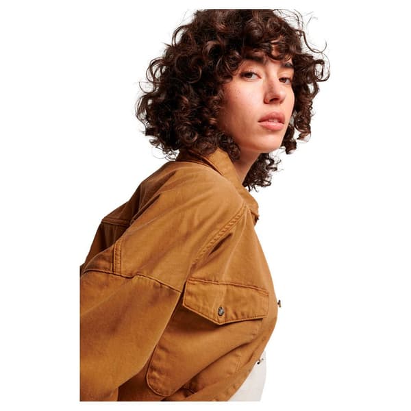 Superdry Överskjorta Denim Brun S Kvinna