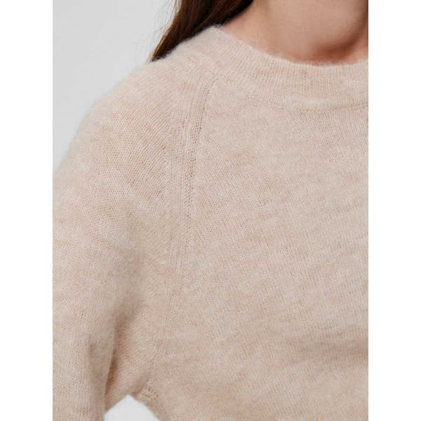 Selected O Neck Tröja Lulu Beige XL Kvinna