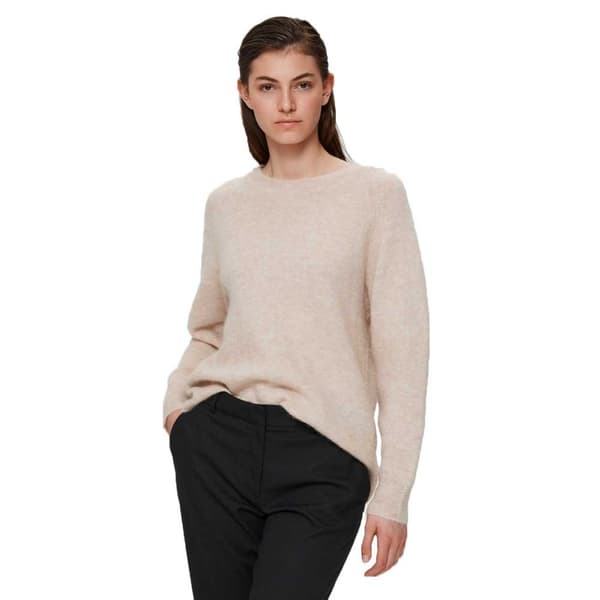Selected O Neck Tröja Lulu Beige XL Kvinna