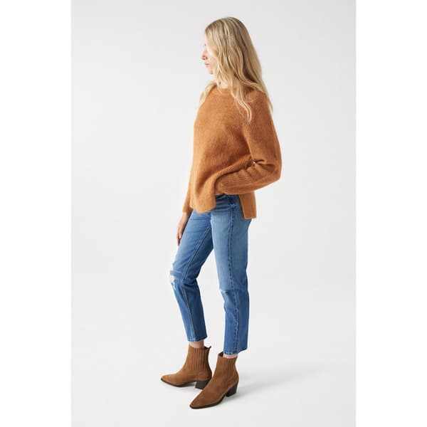 Salsa Jeans Sweater Med Ribkant 21007094 Brun L Kvinde