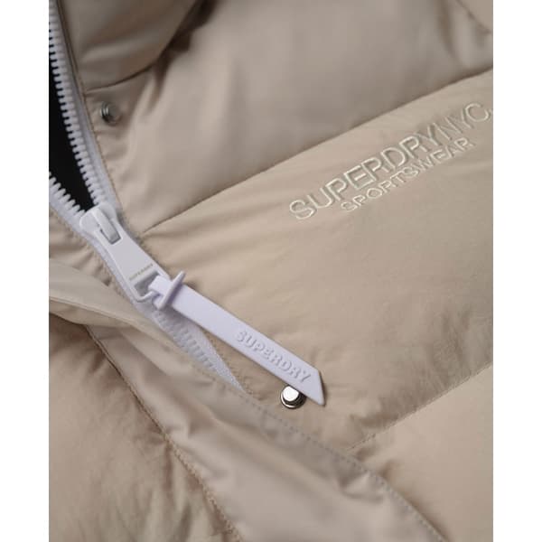 Superdry Parkas City Padded Hooded Wind Grå S Kvinna