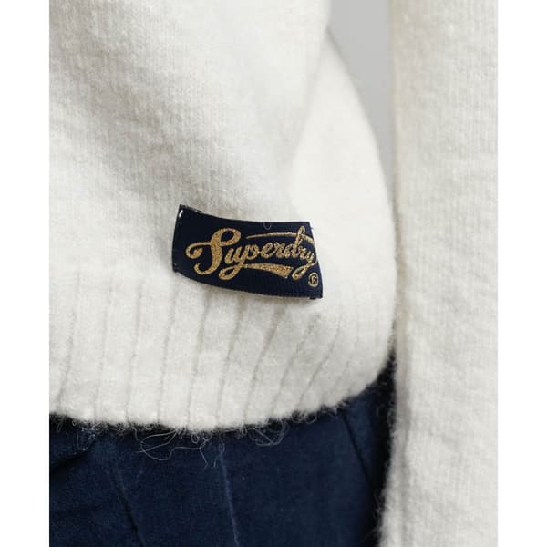Superdry Besætning Hals Sweater Essential Beige L Kvinde
