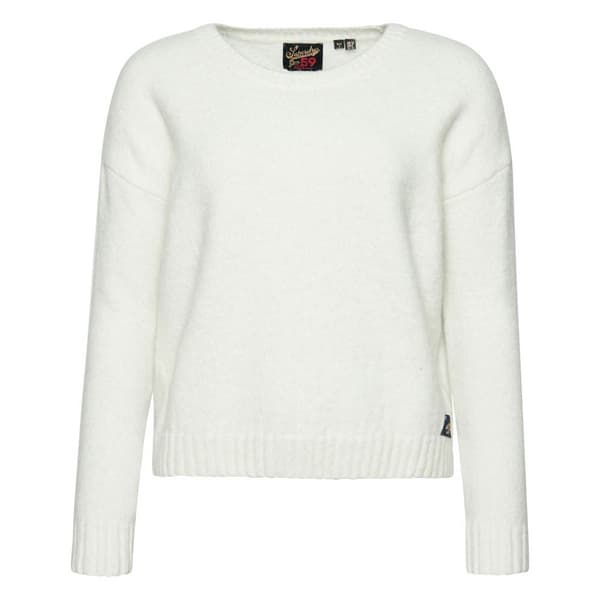 Superdry Besætning Hals Sweater Essential Beige L Kvinde