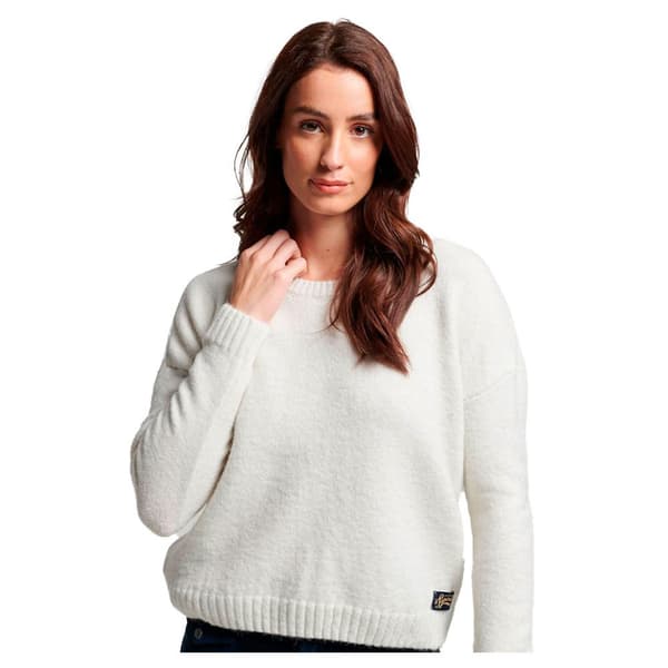 Superdry Besætning Hals Sweater Essential Beige L Kvinde