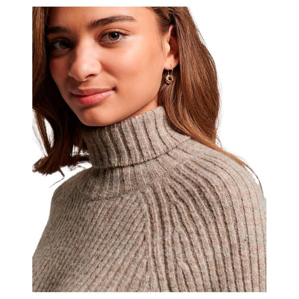 Superdry Crew Neck Villapaita Essential Rib Beige XS Nainen