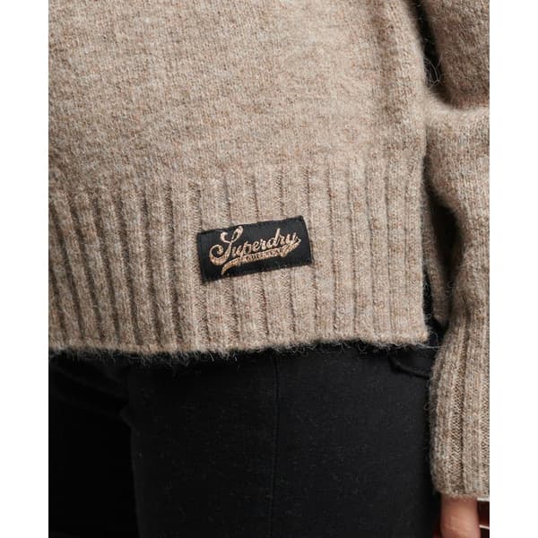 Superdry Crew Neck Villapaita Essential Rib Beige XS Nainen