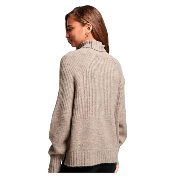 Superdry Crew Neck Villapaita Essential Rib Beige XS Nainen