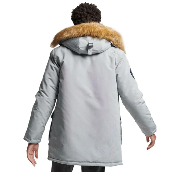 Superdry Parkas Everest Faux Fur Grå L Man