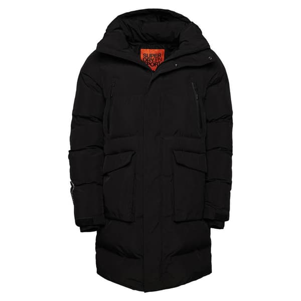 Superdry Vadderad Jacka Longline Svart S Man