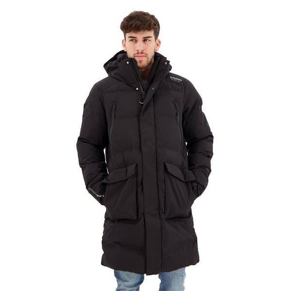 Superdry Vadderad Jacka Longline Svart S Man