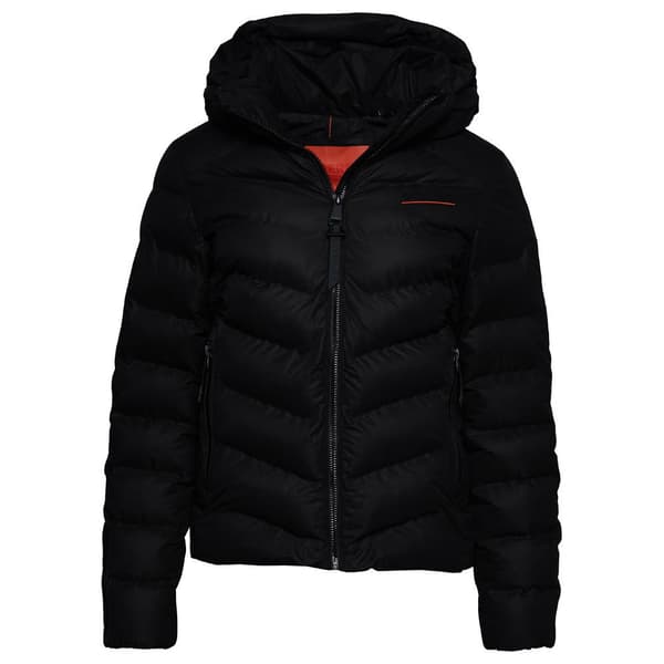 Superdry Vadderad Jacka Microfibre Svart 2XS Kvinna